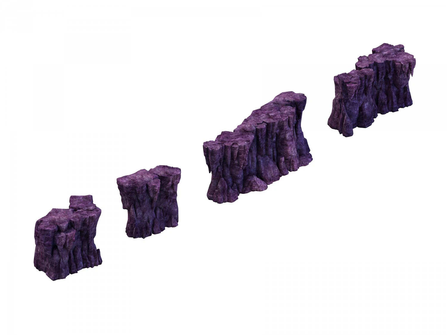 vampire main city - cliff 01 3D Model .c4d .max .obj .3ds .fbx .stl .blend