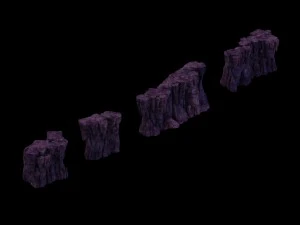vampire main city - cliff 01 3D Model