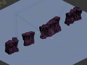 vampire main city - cliff 01 3D Model