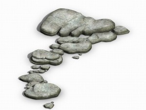 koike town - river stone 01 Modello 3D