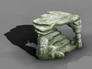 koike town - lanruo temple terrain shimen Model 3D