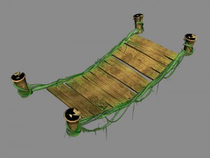 koike town - lanruo temple - vine bridge 3D मॉडल