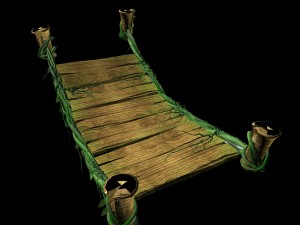 koike town - lanruo temple - vine bridge 3D Model