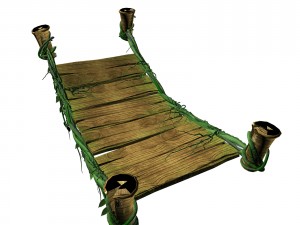koike town - lanruo temple - vine bridge 3D Model