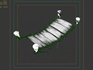 koike town - lanruo temple - vine bridge 3D Model