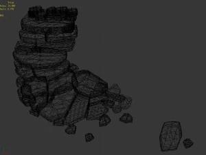 koike town - stairs - stone staircase 3D Model