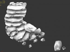 koike town - stairs - stone staircase 3D Model