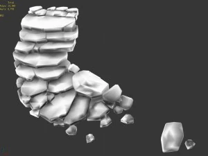 koike town - stairs - stone staircase 3D Model