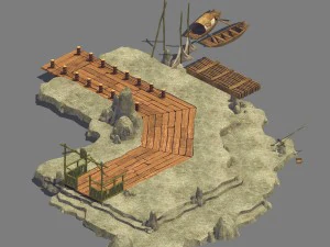 klein - Dock - Dock 03 3D Modell