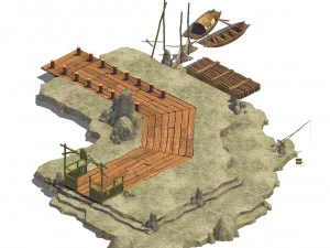 small - dock - dock 03 3D Model