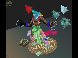 evil creator - werewolf statue 01 Modelo 3D