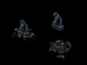wicked creator - werewolf boss statues 01 3D Model