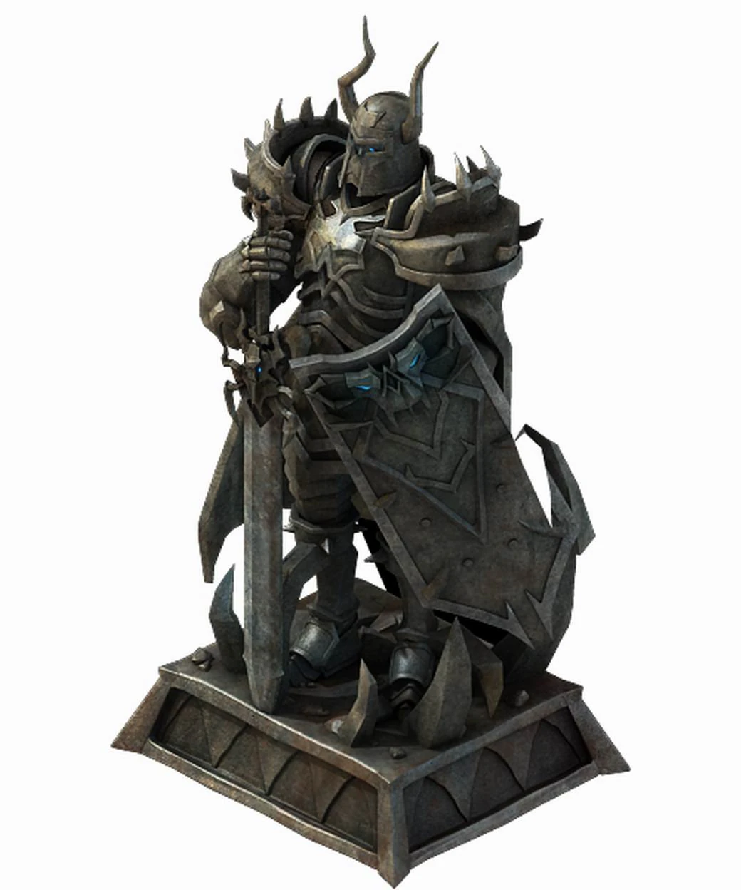 evil creator - stone - advanced death knight 04 3D Model .c4d .max .obj .3ds .fbx .stl .blend 