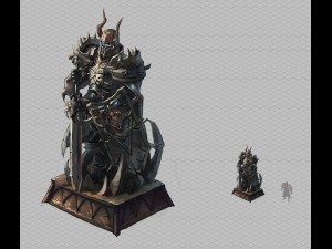 evil creator - stone - advanced death knight 04 Model 3D