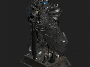 evil creator - stone - advanced death knight 04 Model 3D