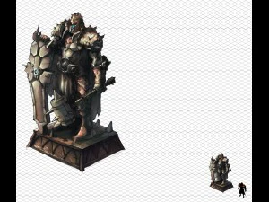 evil creator - stone - advanced death knight 05 3D Model