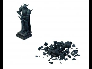 사악한 창조자 - 수호자 동상 01 3D 모델