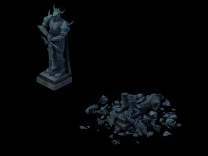wicked creator - guardian statue 01 Model 3D