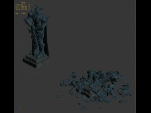 wicked creator - guardian statue 01 Model 3D