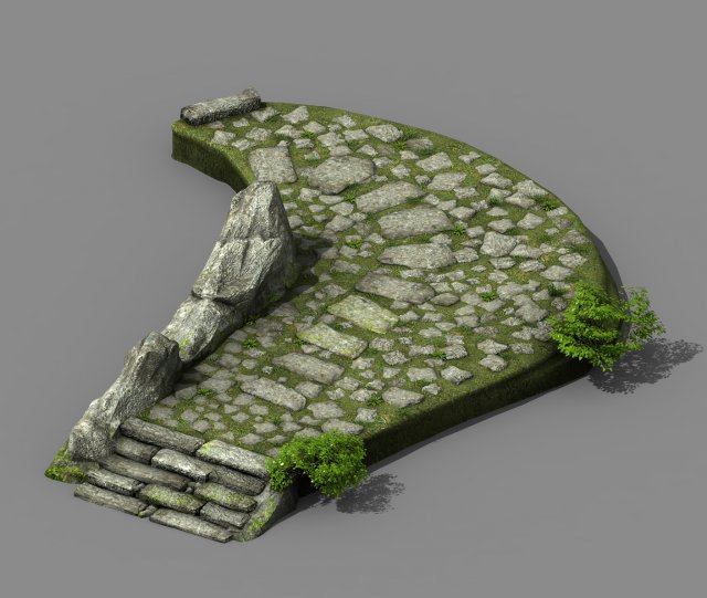 new village - pavement 3D Model .c4d .max .obj .3ds .fbx .stl .blend 