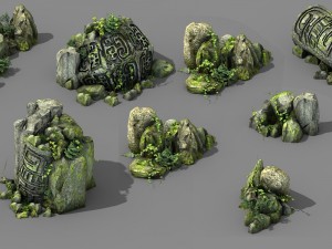 new village - stone carving 3Dモデル