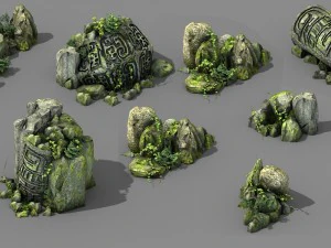 нове село – різьба по каменю 3D Модель