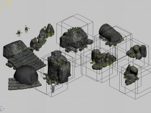 new village - stone carving 3D Model