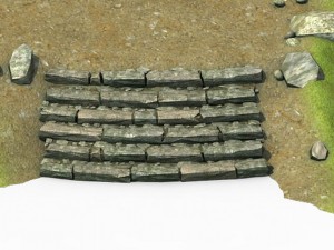new village - stone steps 3D 모델