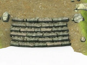 new village - stone steps 3D Model