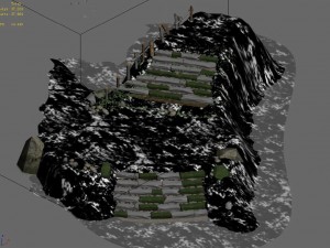 new village - stone steps 3D 모델