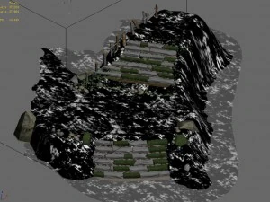 new village - stone steps 3D Model