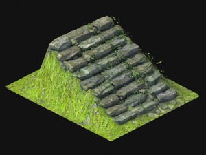 new village - stone steps 02 3D Model
