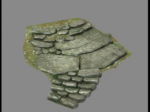 yeni k&ouml;y - taş basamaklar 03 3D Model