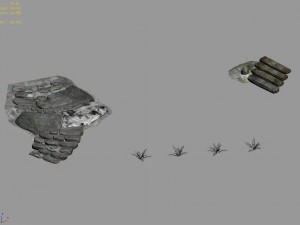 new village - stone steps 03 3D 모델