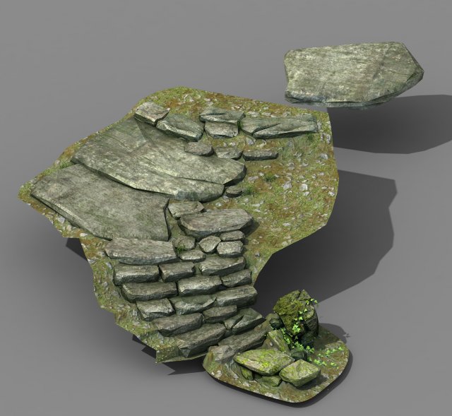 new village - stone steps 04 Modelo 3D .c4d .max .obj .3ds .fbx .stl .blend 