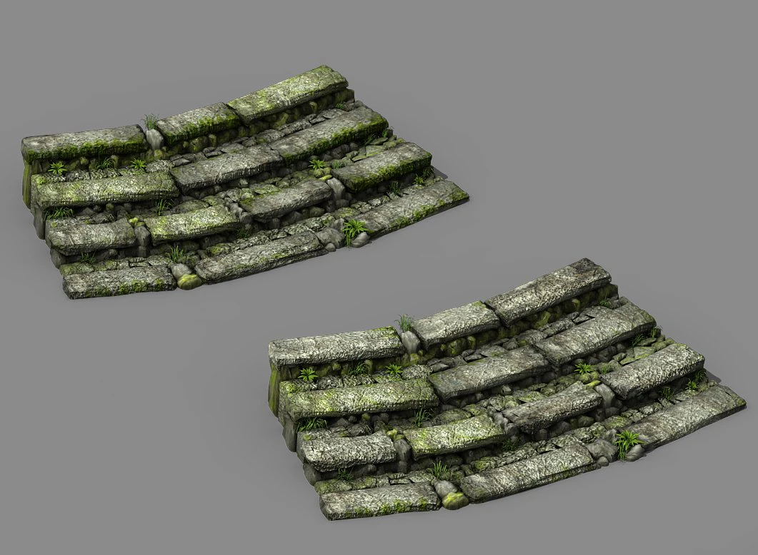 new village - stone steps 05 3D Model .c4d .max .obj .3ds .fbx .stl .blend