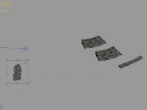 new village - stone steps 05 3D Model