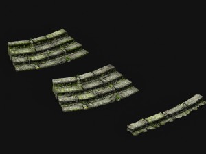 new village - stone steps 05 Modèle 3D