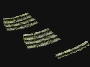 new village - stone steps 05 3D Model