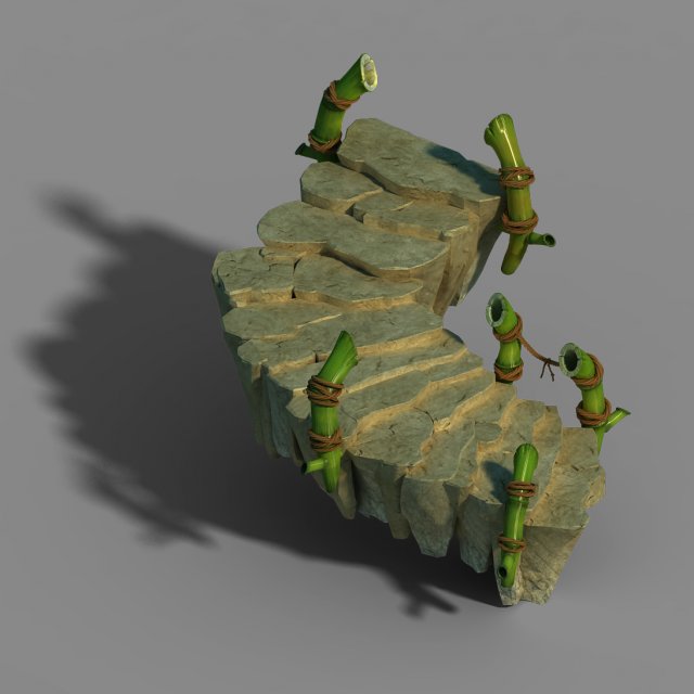 new village - stone bridge Modèle 3D .c4d .max .obj .3ds .fbx .stl .blend 