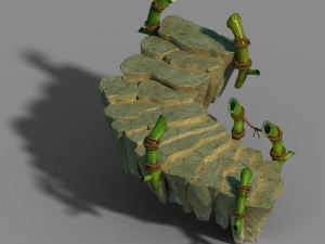 new village - stone bridge 3D Model