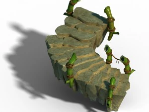 new village - stone bridge 3D Model