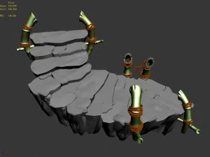 new village - stone bridge 3D Model