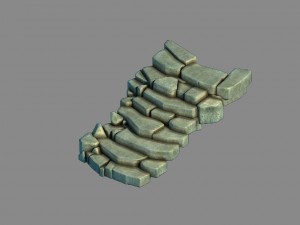 new village - stone stairs 01 3D 模型