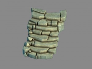 new village - stone stairs 01 3D Model
