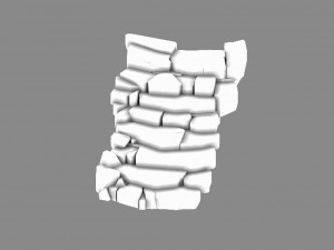 new village - stone stairs 01 3D Model