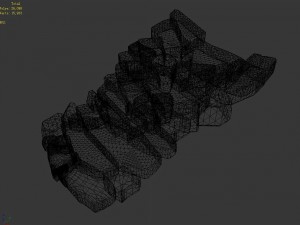 new village - stone stairs 01 3D Model