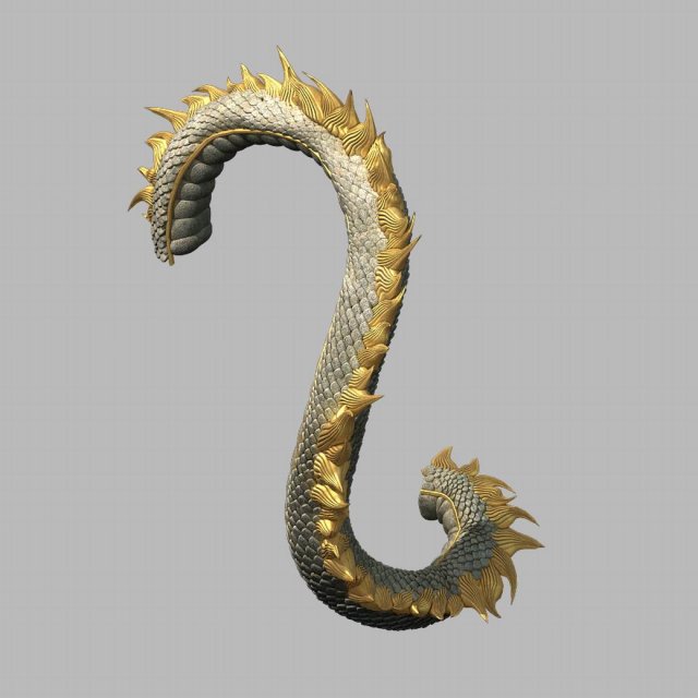 novice village dragon tail 3D 모델 .c4d .max .obj .3ds .fbx .stl .blend 