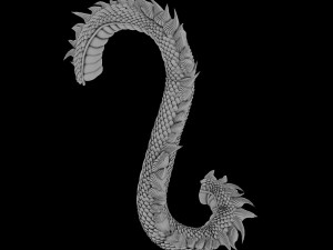 novice village dragon tail 3D 모델