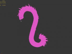 novice village dragon tail 3D 모델